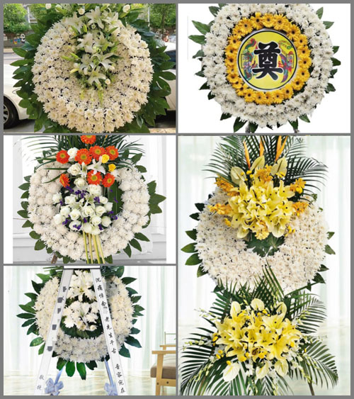 广东梅州市五华县安流镇双福村花圈速递
